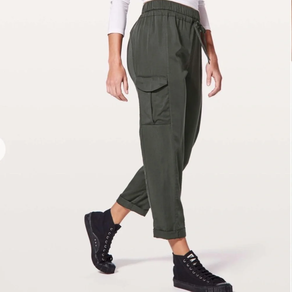 lululemon athletica Olive Green Cargo Jogger Pants